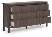 Pamytta King Panel Platform Bed and Dresser in Brown - PKG022745