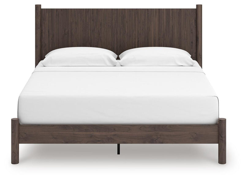 Pamytta King Panel Platform Bed, Chest and  Nightstand in Brown - PKG022780