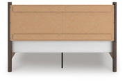 Pamytta King Panel Platform Bed, Dresser, Mirror and Nightstand in Brown - PKG022746