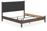 Pamytta King Upholstered Panel Bed, Dresser and Chest in Brown - PKG022784