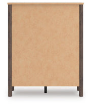Pamytta King Upholstered Panel Bed, Dresser, Mirror, Chest and Nightstand in Brown - PKG022788