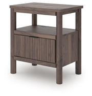 Pamytta Queen Panel Bed, Dresser, Mirror, Chest and Nightstand in Brown - PKG022714