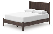 Pamytta Queen Panel Platform Bed, Dresser, Mirror and Nightstand in Brown - PKG022676