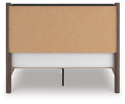 Pamytta Queen Upholstered Panel Platform Bed, Dresser and Chest in Brown - PKG022763