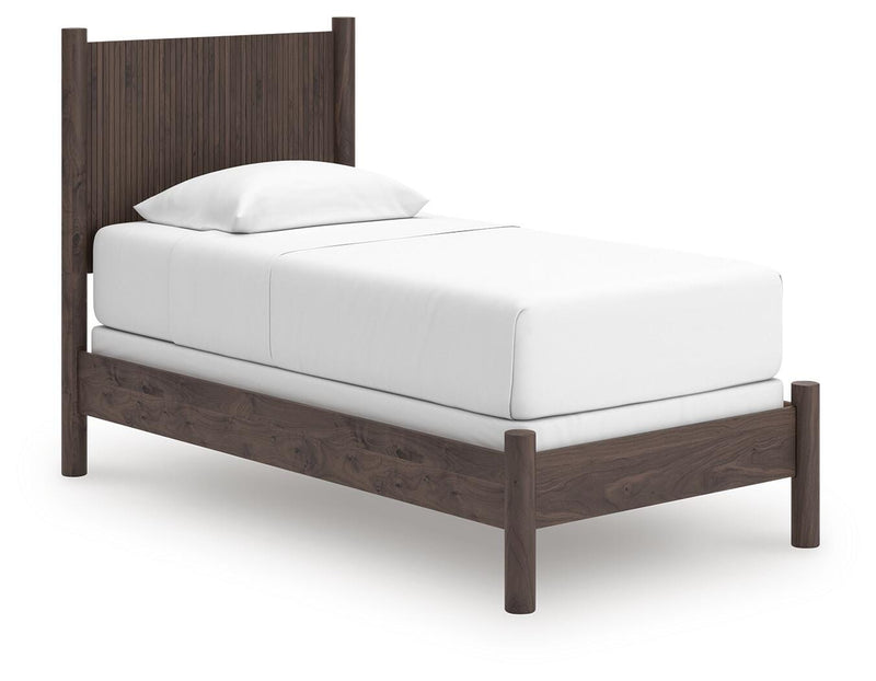 Pamytta Twin Panel Bed and Dresser in Brown - PKG022703