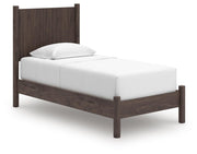 Pamytta Twin Panel Platform Bed, Chest and  Nightstand in Brown - PKG022754
