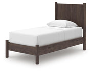 Pamytta Twin Panel Platform Bed, Chest and  Nightstand in Brown - PKG022754
