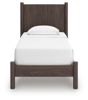 Pamytta Twin Panel Platform Bed, Chest and  Nightstand in Brown - PKG022754
