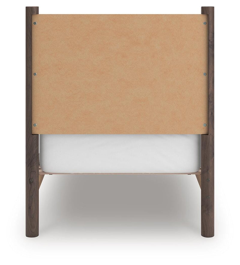 Pamytta Twin Panel Platform Bed, Dresser and Mirror - PCB2614B3