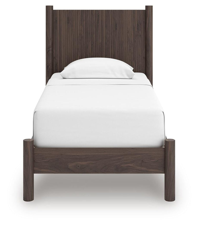 Pamytta Twin Panel Platform Bed, Dresser and Mirror - PCB2614B3