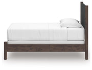 Pamytta Twin Upholstered Panel Bed, Dresser and Chest in Brown - PKG022771