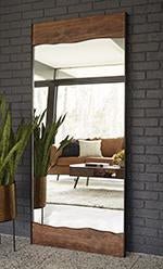 Panchali Brown/Black Floor Mirror - Lara FurnitureMirror