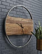 Panchali Brown/Silver Finish Wall Clock - Lara FurnitureOther Products