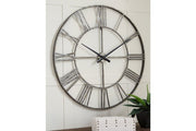 Paquita Antique Silver Wall Clock - Lara FurnitureOther Products