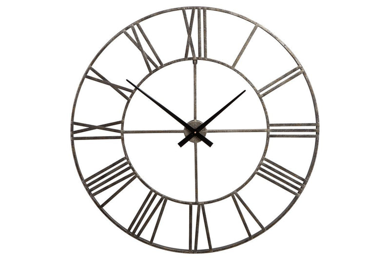 Paquita Antique Silver Wall Clock - Lara FurnitureOther Products