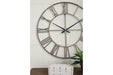 Paquita Antique Silver Wall Clock - Gate FurnitureOther Products