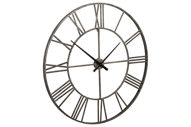 Paquita Antique Silver Wall Clock - Lara FurnitureOther Products