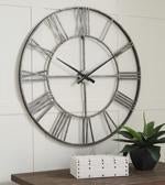 Paquita Antique Silver Wall Clock - Lara FurnitureOther Products