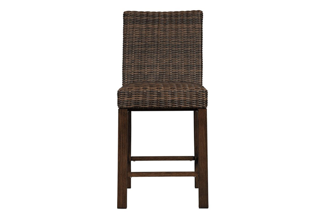 Paradise Trail Medium Brown Bar Stool (Set of 2) - Gate FurnitureOutdoor Bar Stool