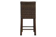 Paradise Trail Medium Brown Bar Stool (Set of 2) - Gate FurnitureOutdoor Bar Stool