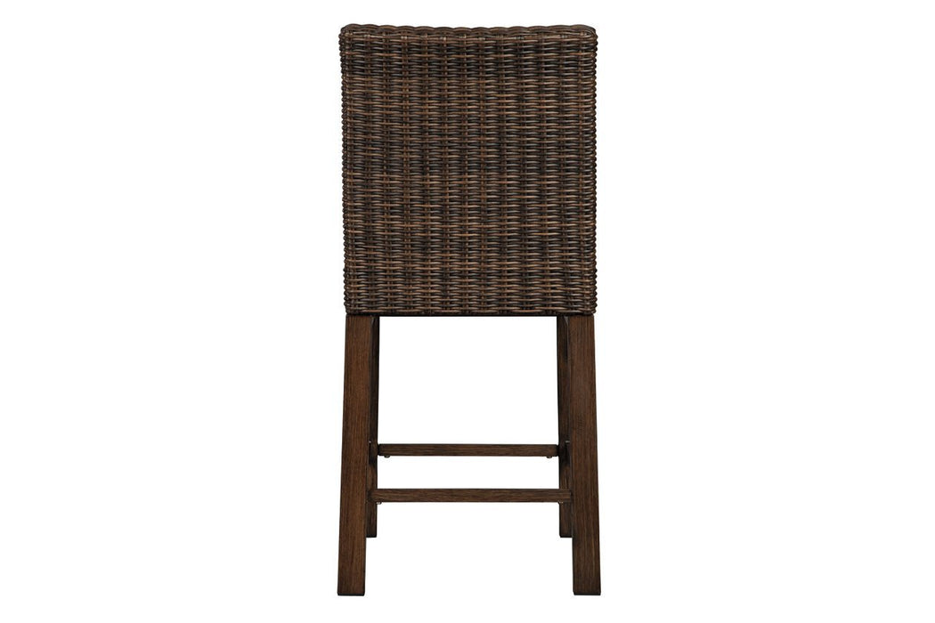 Paradise Trail Medium Brown Bar Stool (Set of 2) - Gate FurnitureOutdoor Bar Stool