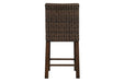 Paradise Trail Medium Brown Bar Stool (Set of 2) - Gate FurnitureOutdoor Bar Stool