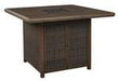 Paradise Trail Medium Brown Bar Table with Fire Pit - Gate FurnitureOutdoor Table