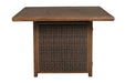 Paradise Trail Medium Brown Bar Table with Fire Pit - Gate FurnitureOutdoor Table