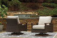 Paradise Trail Medium Brown Swivel Lounge Chair (Set of 2) - Gate FurnitureOutdoor Chair