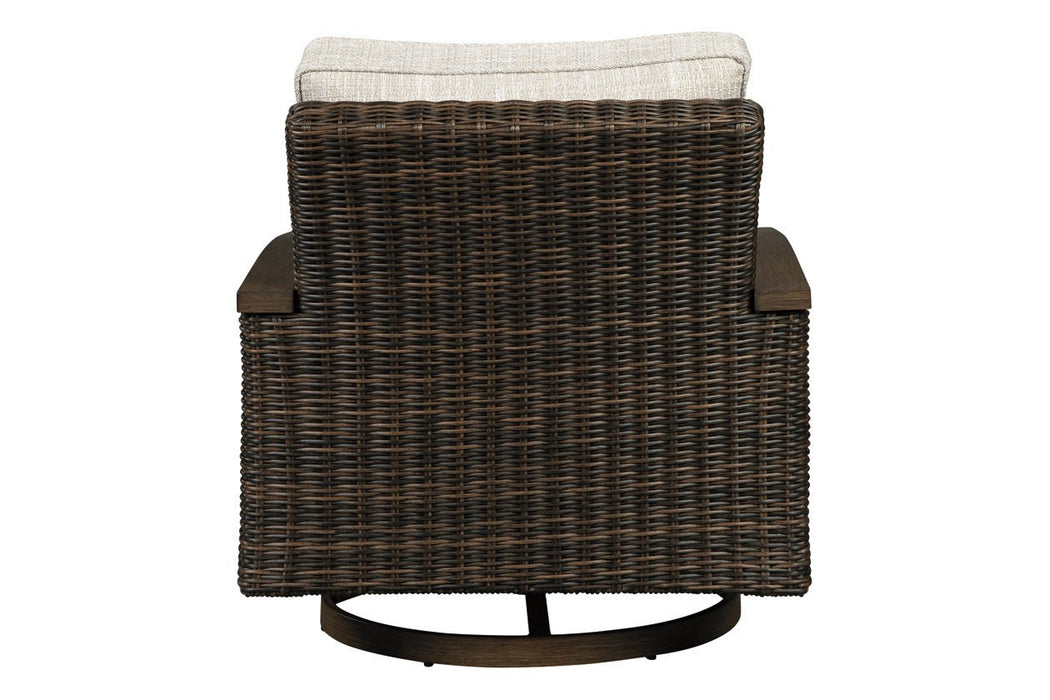 Paradise Trail Medium Brown Swivel Lounge Chair (Set of 2) - Gate FurnitureOutdoor Chair