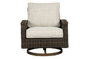 Paradise Trail Medium Brown Swivel Lounge Chair (Set of 2) - Gate FurnitureOutdoor Chair