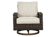 Paradise Trail Medium Brown Swivel Lounge Chair (Set of 2) - Gate FurnitureOutdoor Chair