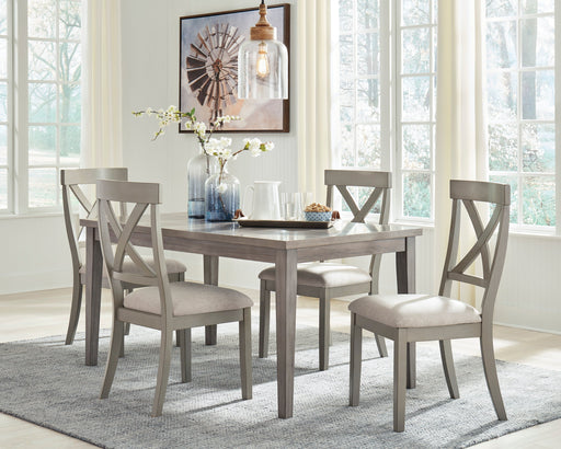 Parellen Beige/Gray Rectangular Dining Set - Gate FurnitureDining Room Set