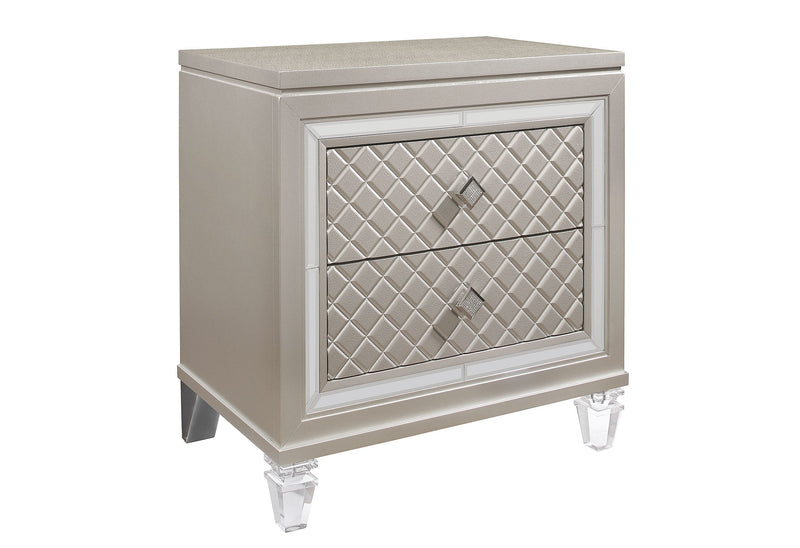 Paris Champagne Nightstand - Lara FurnitureNightstand