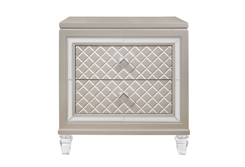 Paris Champagne Nightstand - Lara FurnitureNightstand