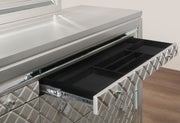 Paris Champagne Queen Bed Group With Led - Lara FurnitureBedroom Set