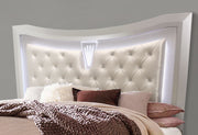 Paris Champagne Queen Bed Group With Led - Lara FurnitureBedroom Set