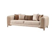 Paris Stationary Sofa Cream in Cream - 101-PAR-ZEG02-3