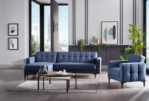 Parker Sectional (Corvet Navy) 3 Pieces - Gate FurnitureSleeper Sectional
