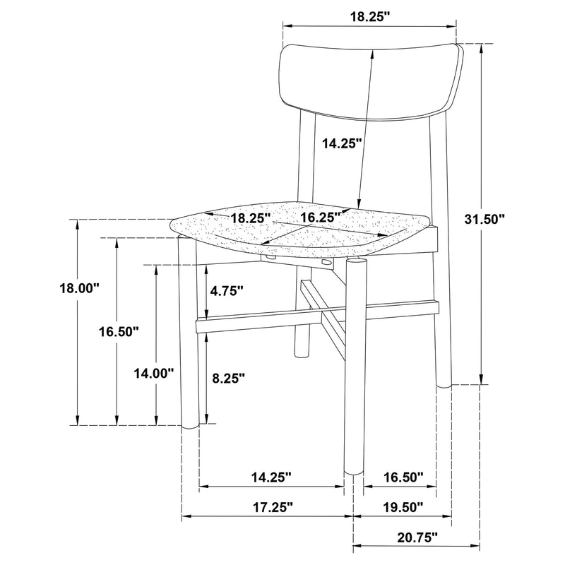 Parkridge 5-piece 59-inch Wood Dining Set White Washed - 108551-S5