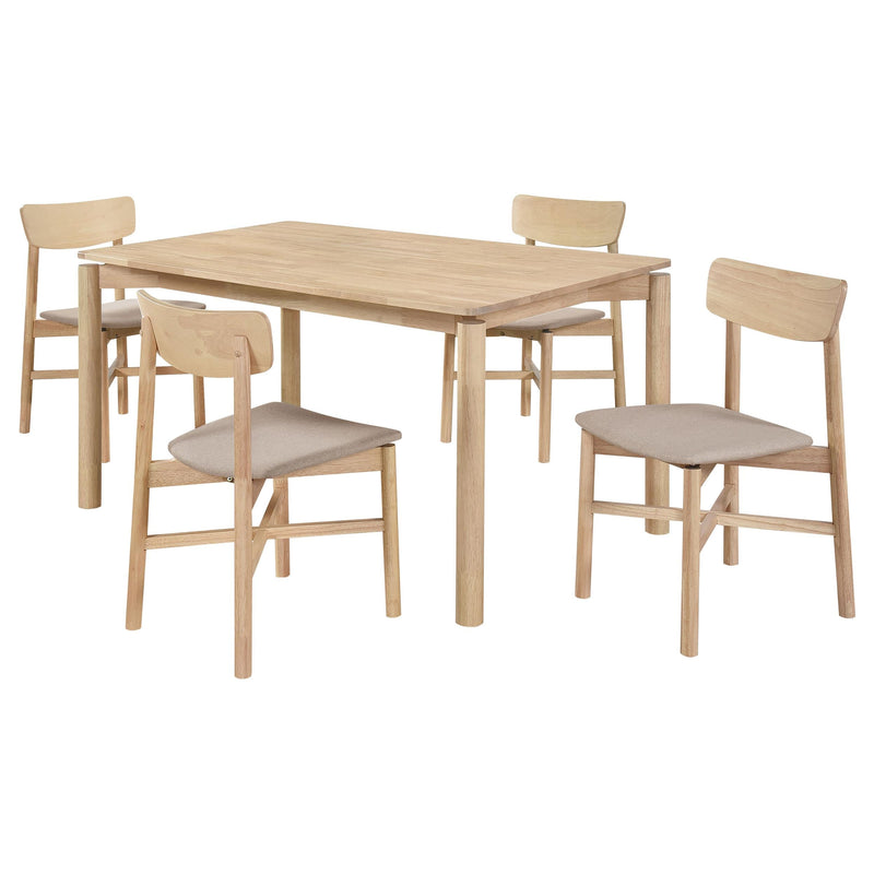 Parkridge 5-piece 59-inch Wood Dining Set White Washed - 108551-S5