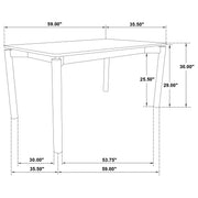 Parkridge 7-piece 59-inch Wood Dining Set White Washed - 108551-S7