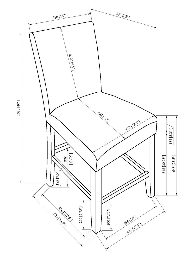 Parkside Dove Counter Height Dining Set - Lara FurnitureCounter Height Set
