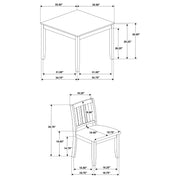 Parkwood 5-piece Square Dining Table Set Honey Brown - 150400