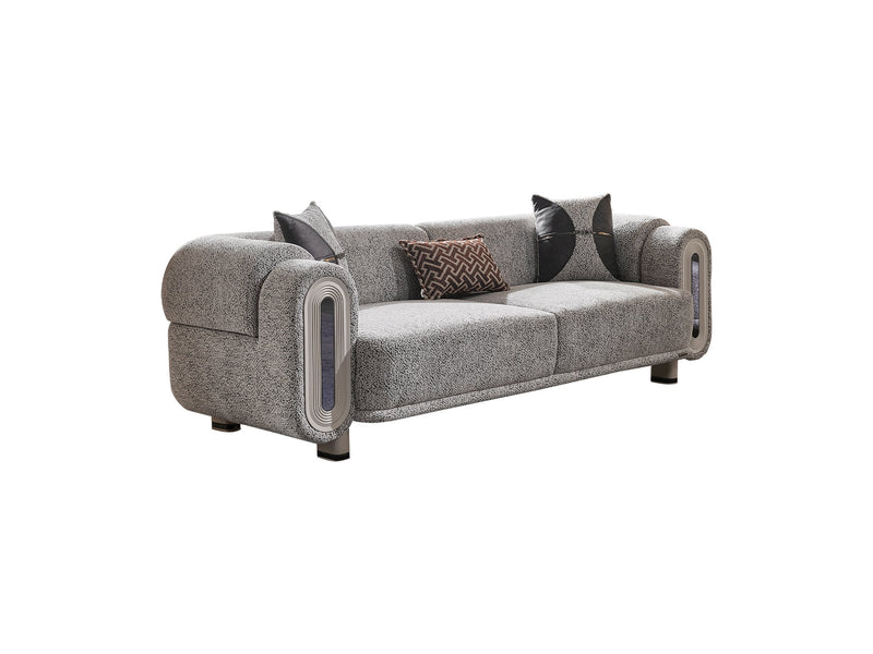 Parma Convertible Loveseat Light Grey in Light Grey - 101-PARM-HIL40401-2
