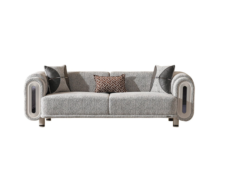 Parma Convertible Loveseat Light Grey in Light Grey - 101-PARM-HIL40401-2