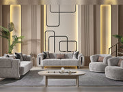 Parma Convertible Loveseat Light Grey in Light Grey - 101-PARM-HIL40401-2