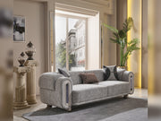 Parma Convertible Sofa Light Grey in Light Grey - 101-PARM-HIL40401-3