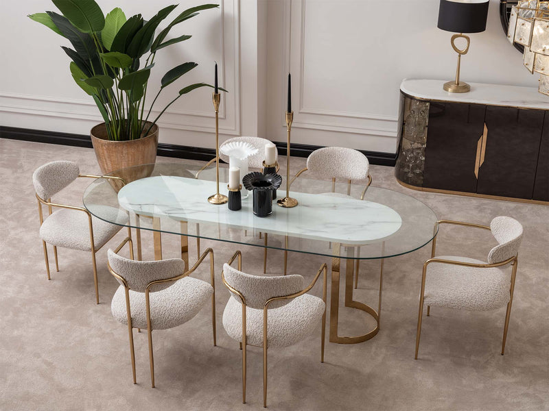 Parma Dining Chair (6 PCS) in Cream - 200-GAB-PAR-DC-6