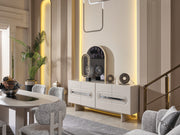 Parma Diningroom (Consol With Mirror & Dining Table & 6 Dining Chair) - 115-PARM-DT-6-SET